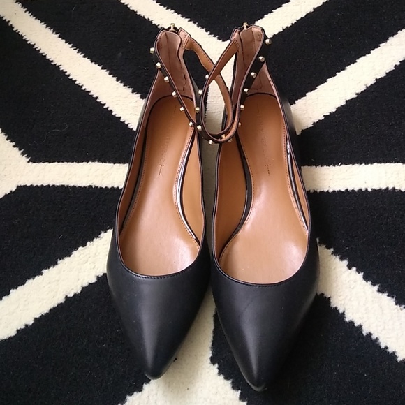 Banana Republic leather studded ankle strap flats - Picture 2 of 6